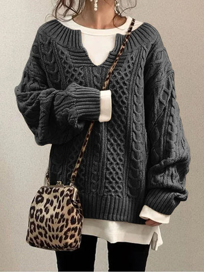 Chunky Cable Knit Oversized Sweater