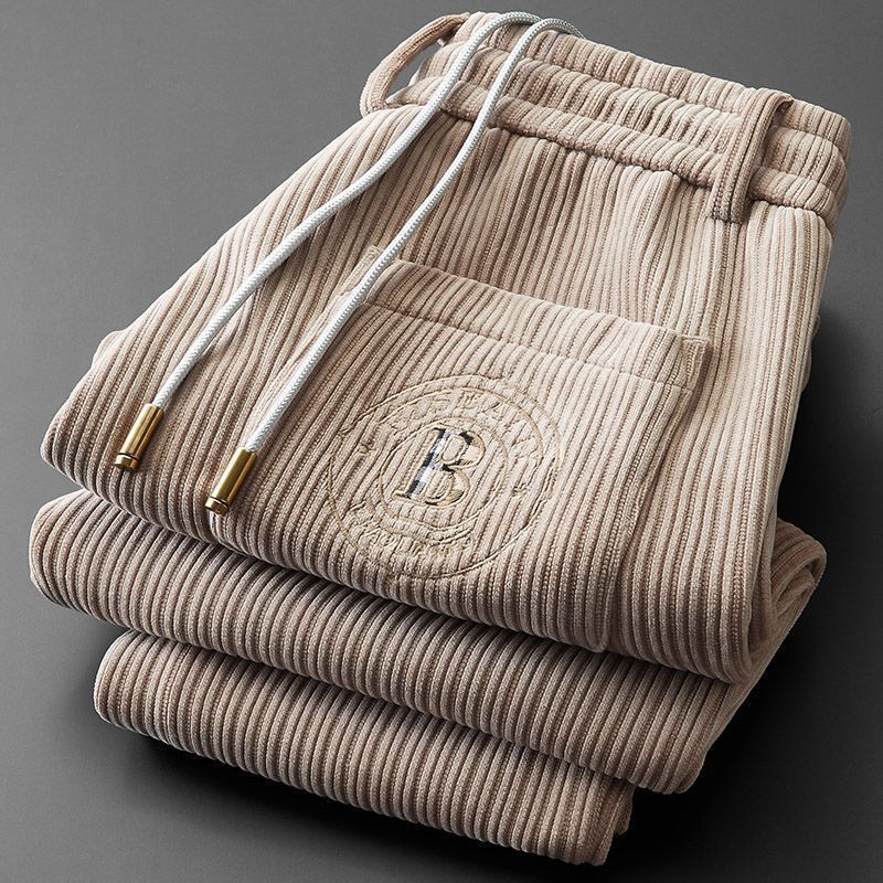 Moda Elite | Miękkie spodnie sztruksowe do noszenia na co dzień