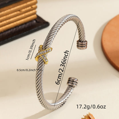 Cross Accent Cable Bracelet