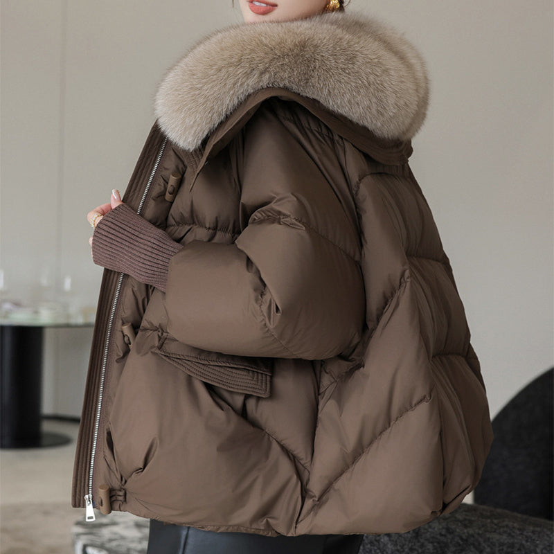 Chic Fur Collar Puffer Jacket