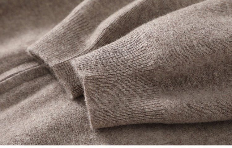 Płaszcz z dzianiny kaszmirowej na zamek