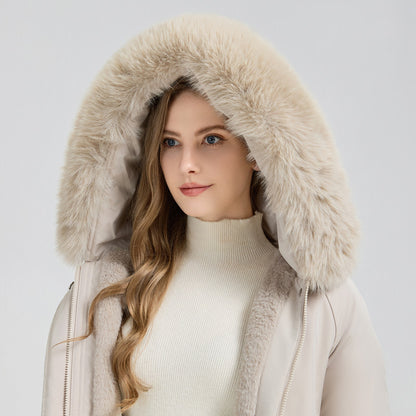 Fur-Lined Hooded Winter Parka
