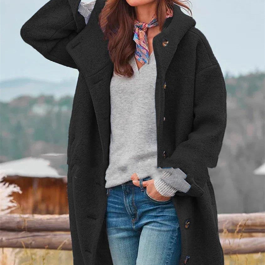 Thickened Tweed Mid-Length Coat