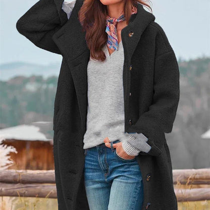Thickened Tweed Mid-Length Coat