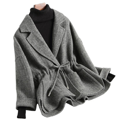 Double-Sided Wool Short Overcoat