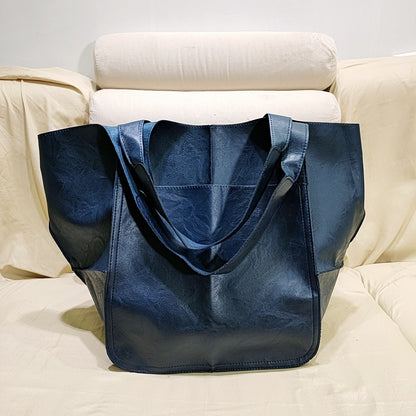 Vintage Large Capacity PU Leather Tote Bag