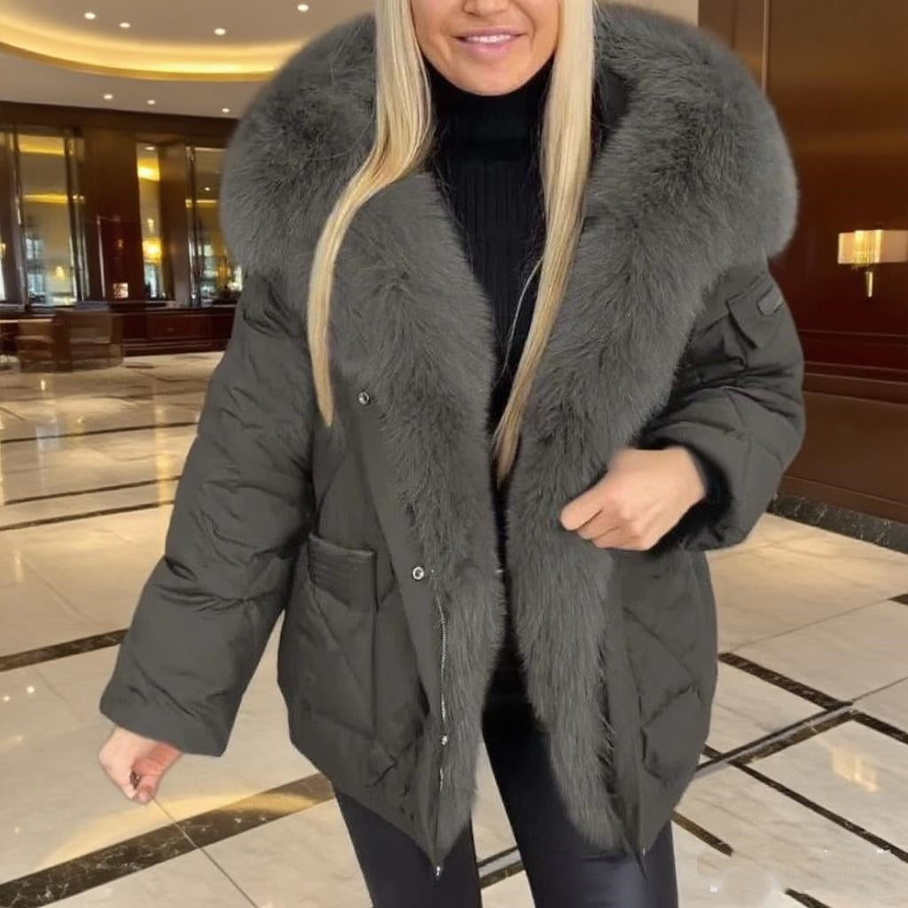 Mid-Length Hooded Cotton Coat