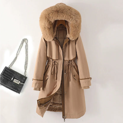 Fur-Lined Hooded Winter Parka