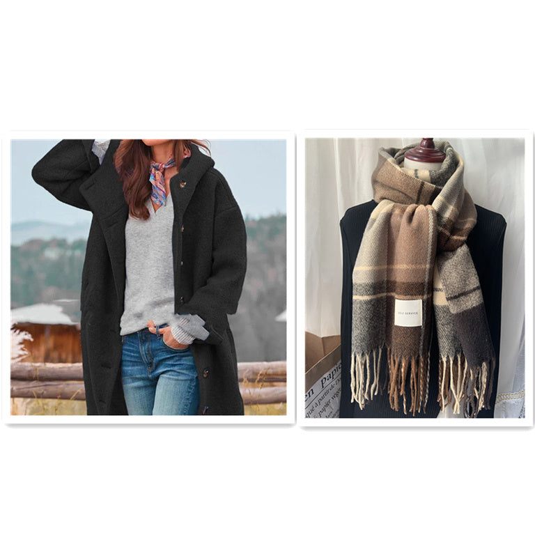 Thickened Tweed Mid-Length Coat