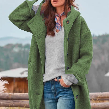 Thickened Tweed Mid-Length Coat