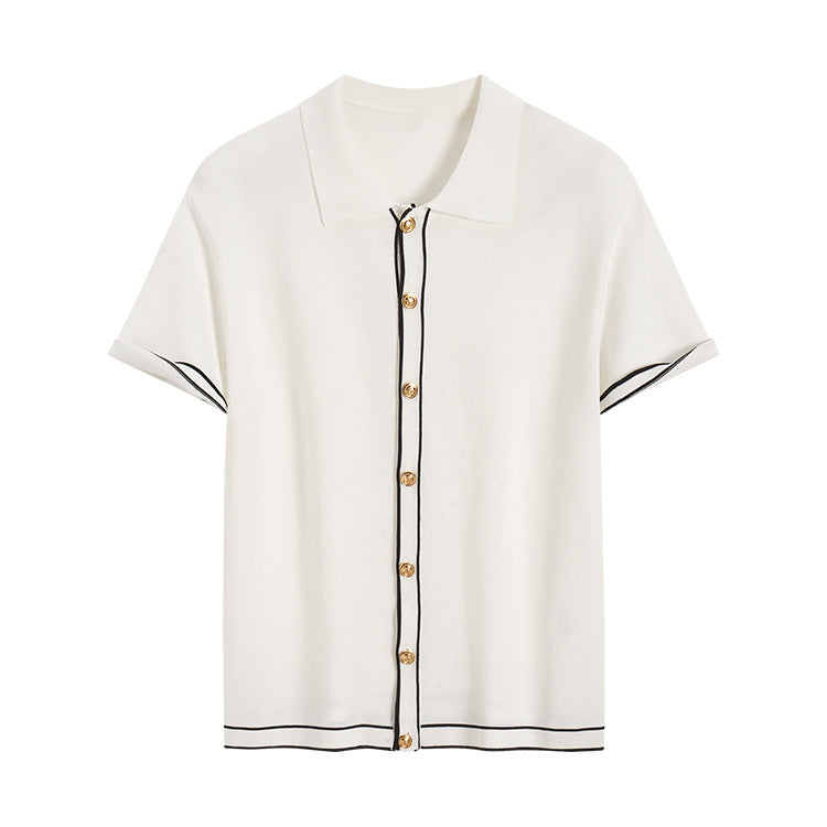 Kardigan kontrastowy Old Money