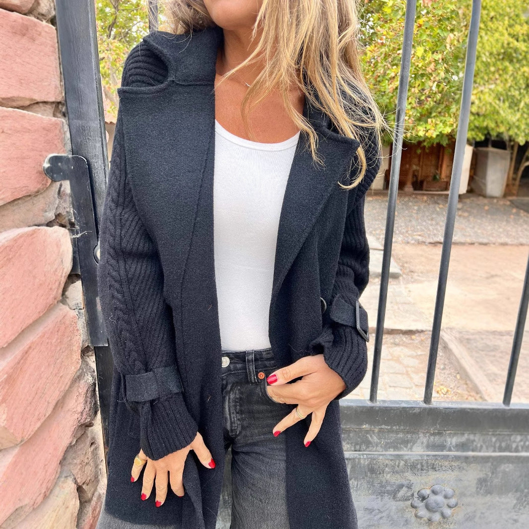 Double-Faced Wool Blend Mid-Length Coat