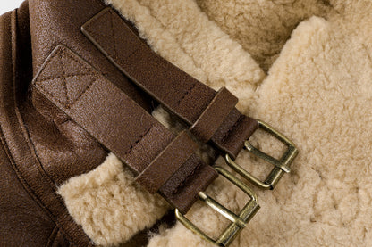 Lamb Fur Stand Collar Short Coat