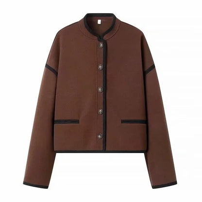 Stylish Button Woolen Coat