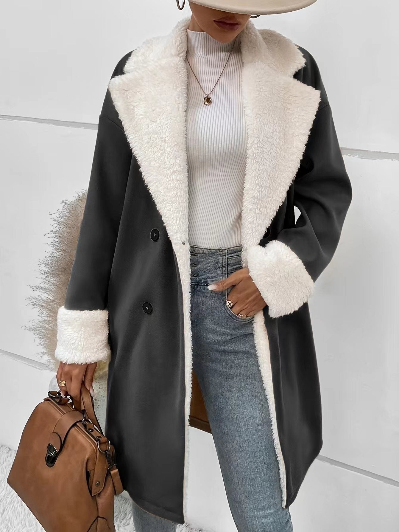 CozyCommute Sherpa Wool Coat