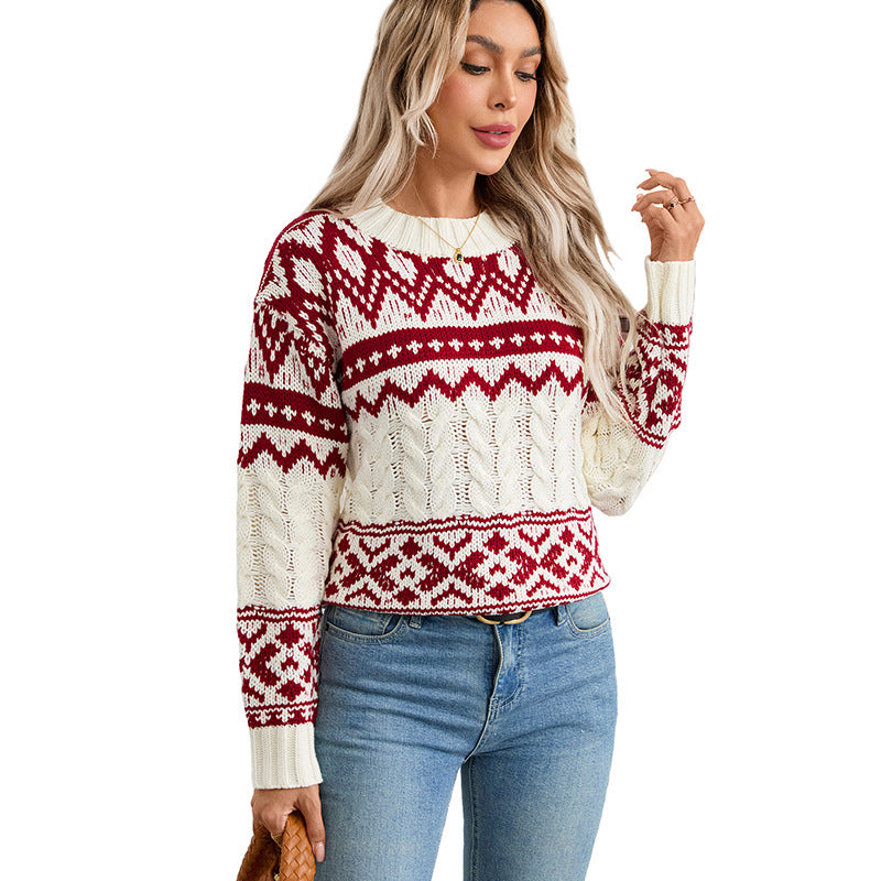 VintageNordic Jacquard Pullover