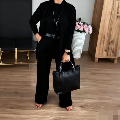 Belted Long Sleeve Top & Pants Set