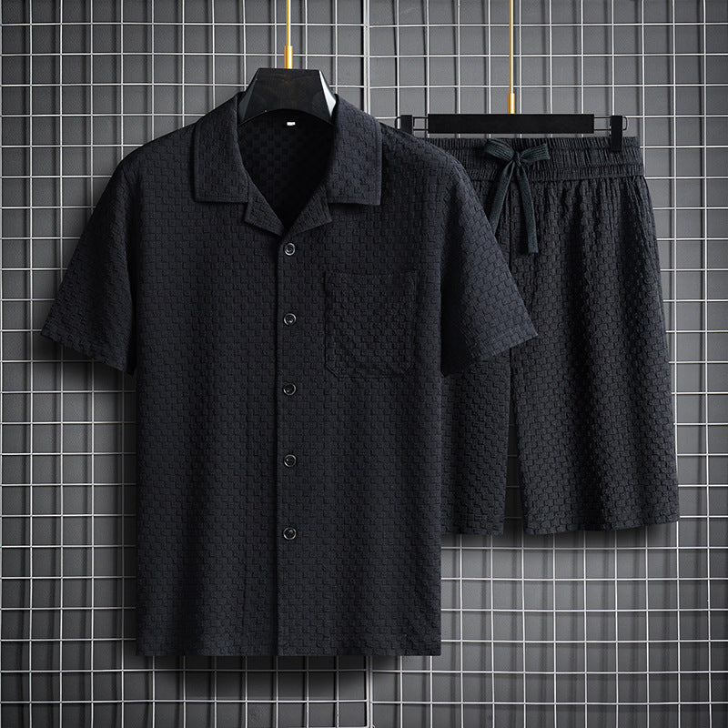 Moda Elite | Komplet z klapami i szortami