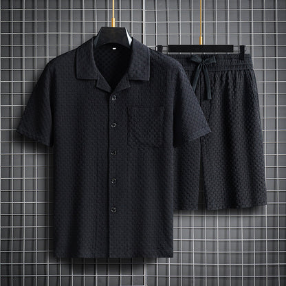 Moda Elite | Komplet z klapami i szortami