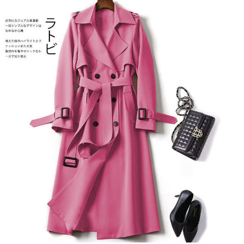 Double-Breasted Belted Trench Coat