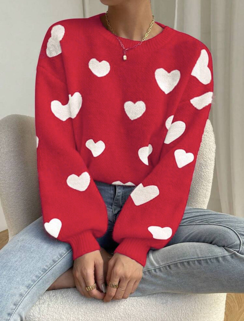 LoveHeart Cozy Knit Sweater
