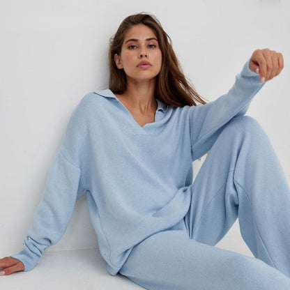 Knitted Two-Piece Pullover Outfit