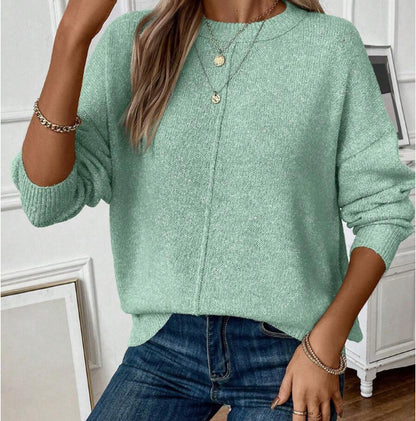 Simple Knitted Pullover Sweater