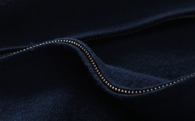 Płaszcz z dzianiny kaszmirowej na zamek