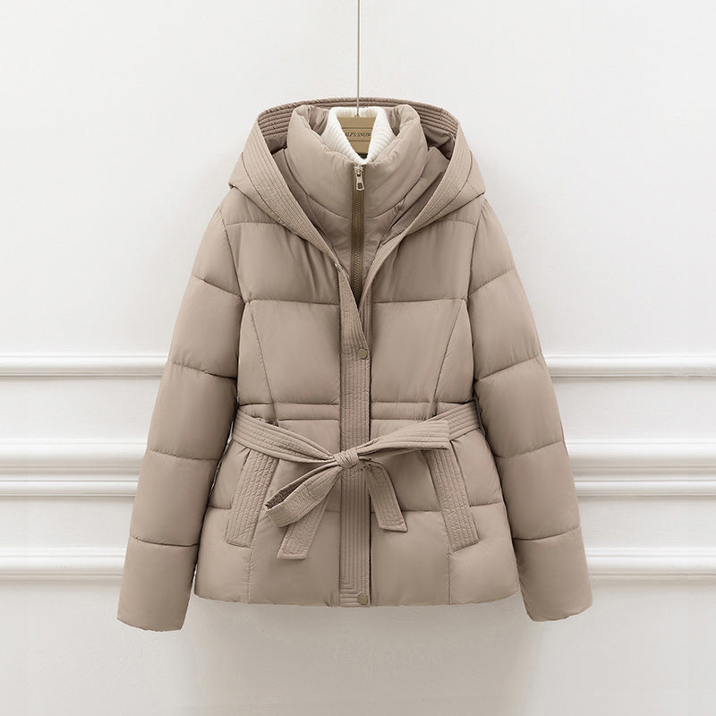 Belted Hooded Puffer Jacket
