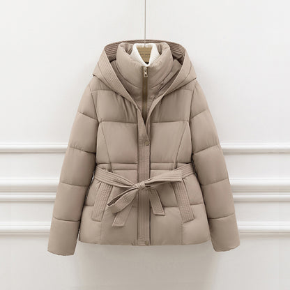 Belted Hooded Puffer Jacket