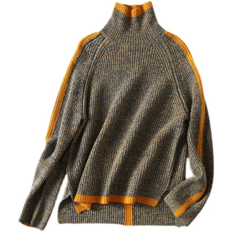 Retro Thick Knit Turtleneck Pullover