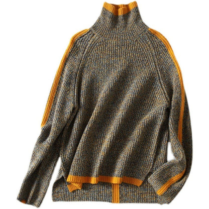 Retro Thick Knit Turtleneck Pullover