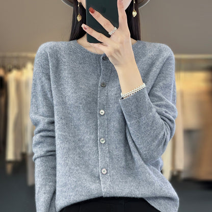 Plus Size Loose Knit Cardigan