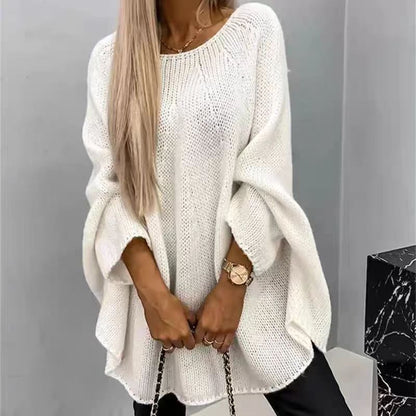 Oversized Batwing Knit Pullover Sweater
