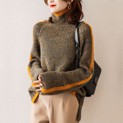 Retro Thick Knit Turtleneck Pullover