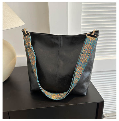 Boho Wide Strap Shoulder Bag