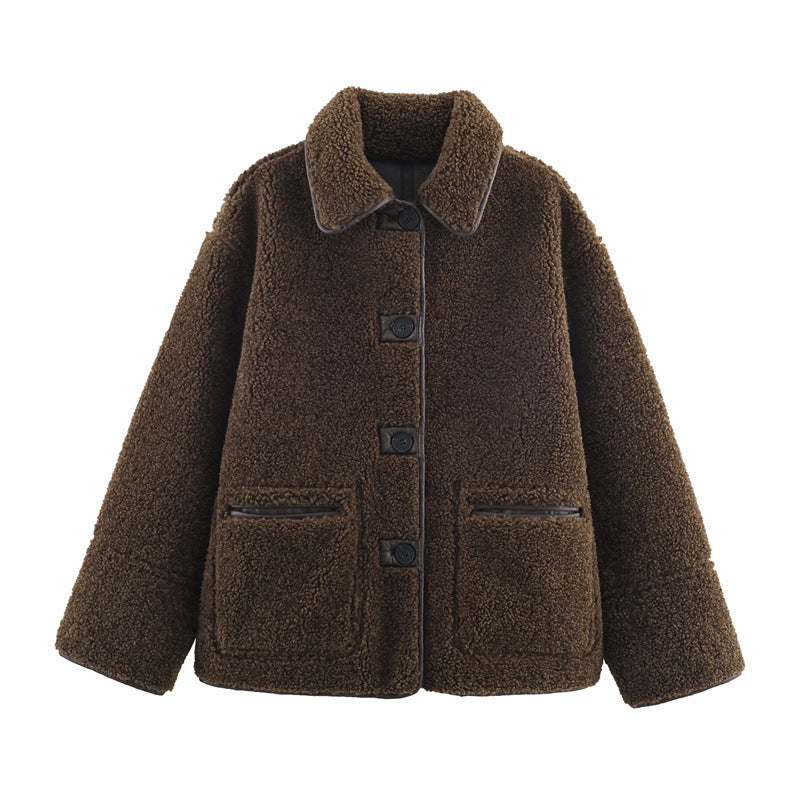 Double-Sided Casual Teddy Wool Coat