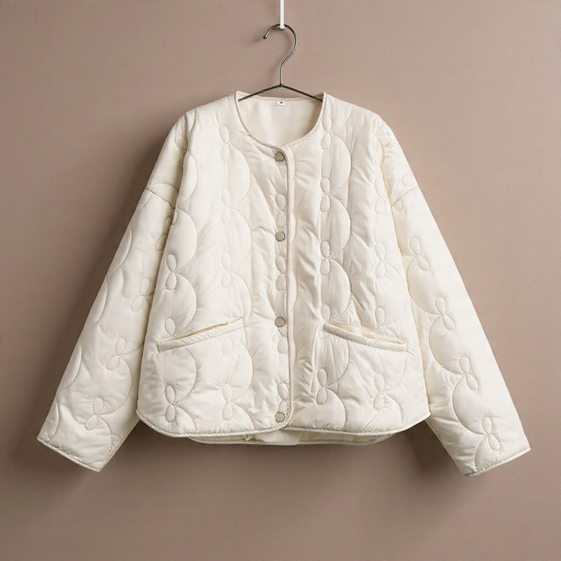 Bow-Pattern Quilted Jacket