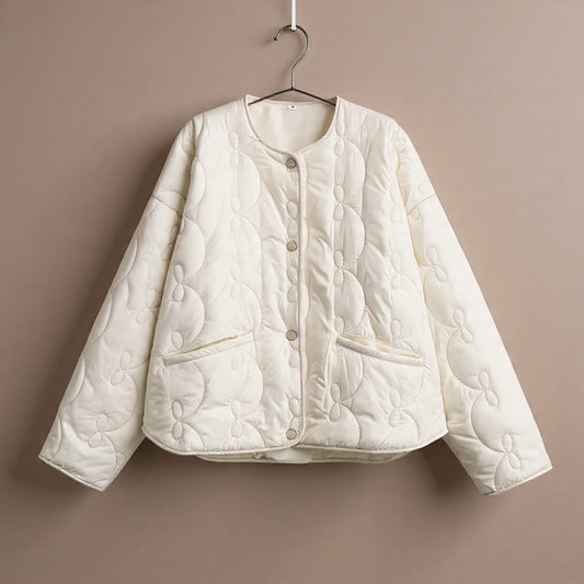 Bow-Pattern Quilted Jacket